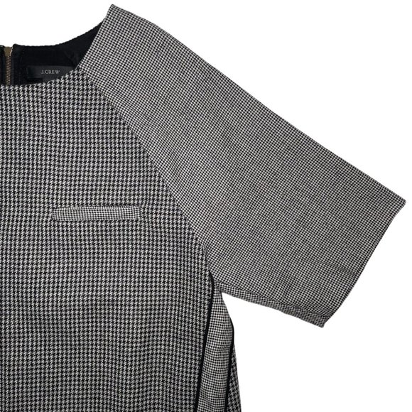 J.Crew Flannel Raglan Top In Houndstooth Grey - Picture 6 of 13
